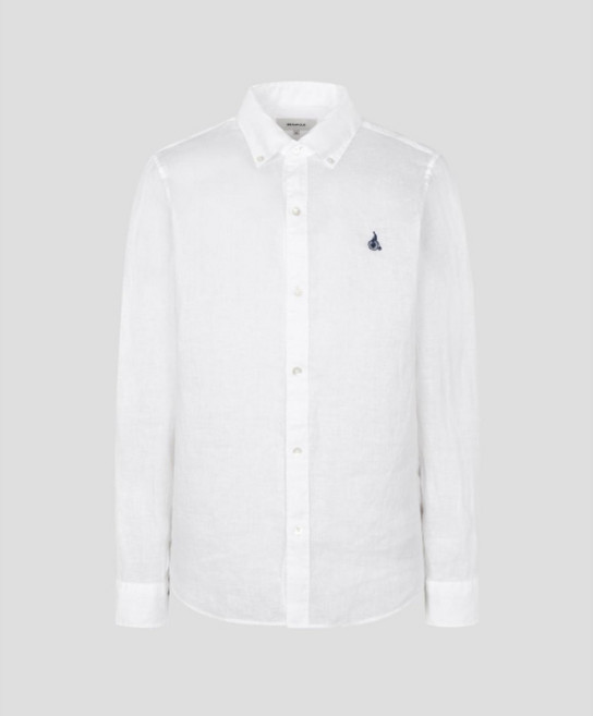 빈폴 BEANPOLE MEN 남녀공용 리넨 솔리드 셔츠 화이트 BC6364C221 189604