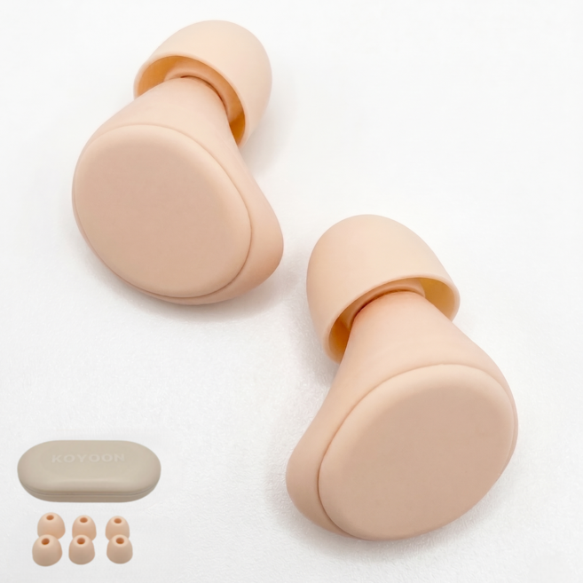 고요온 코골이 층간소음 불면증 소음차단 수면 이어플러그 실리콘 귀마개, 1쌍, 1개