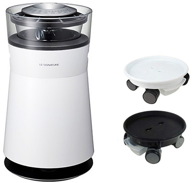 LG 시그니처 AW141YBW 공기청정기 이동식 바퀴 받침대 마이플랜트, 블랙