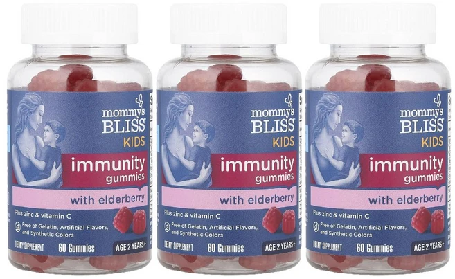 어린이 키즈 유아 마미스블리스 엘더베리 앨더베리 Elderberry 젤리 구미 60개 3병, 60정 - 쿠팡