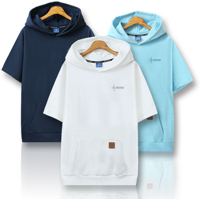 하트비트 레잇톤 반팔 후드티 1+1 세트 [2장 묶음] 티셔츠 [국내생산]