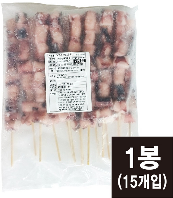 부드러운 30cm 가문어꼬치 1125g(75gx15개입) 오징어다리 (코리아타임스퀘어), 1개