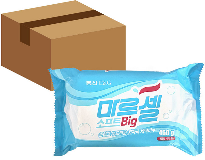 크리오 크리오 동산 마르셀 소프트 빅 세탁비누 450g x 24개 (1BOX)