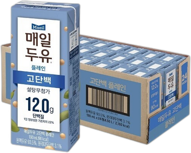 매일두유 고단백, 24세트, 190ml