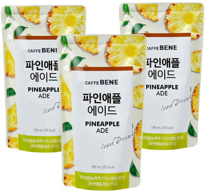카페베네 파인애플에이드 190mlx20개, 190ml