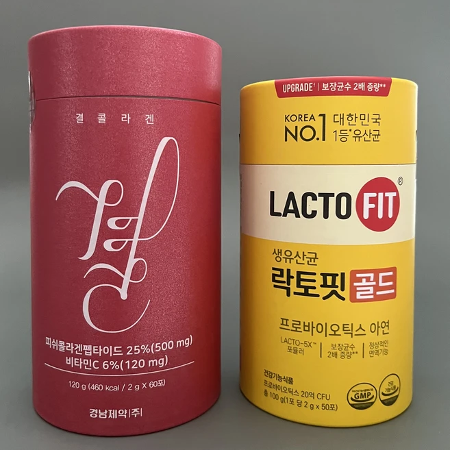 LEMONA COLLAGEN Vitamin C Collagen 60포+LACTO FIT Gold Probiotics Zinc 50포, 1개 - 쿠팡
