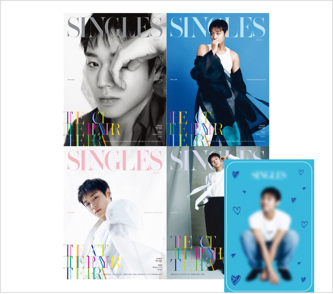 Singles 싱글즈(월간) 5월호 합본호 패키지 표지 : 박지훈 (부록 : 투명 포토카드), 더북컴퍼니, 싱글즈