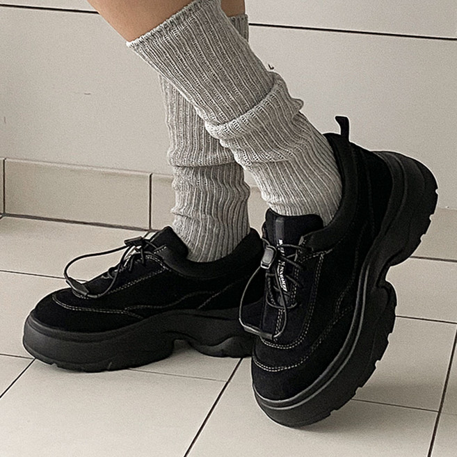 꼼지락 여성용 발편한 키높이 통굽 플랫폼 스니커즈 운동화 6CM