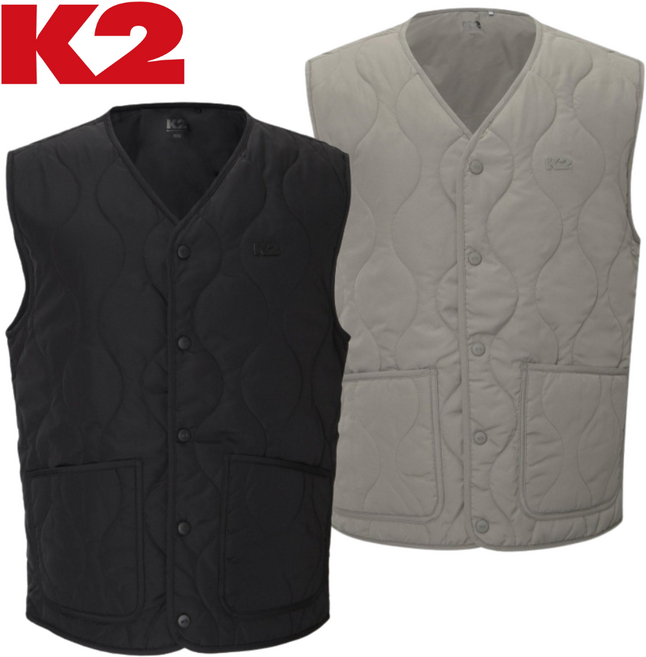 [백화점발송] K2 남성 경량패딩조끼 퀼팅 등산 캠핑 골프 일상복 따뜻한 봄가을 간절기 외출 데일리 자켓