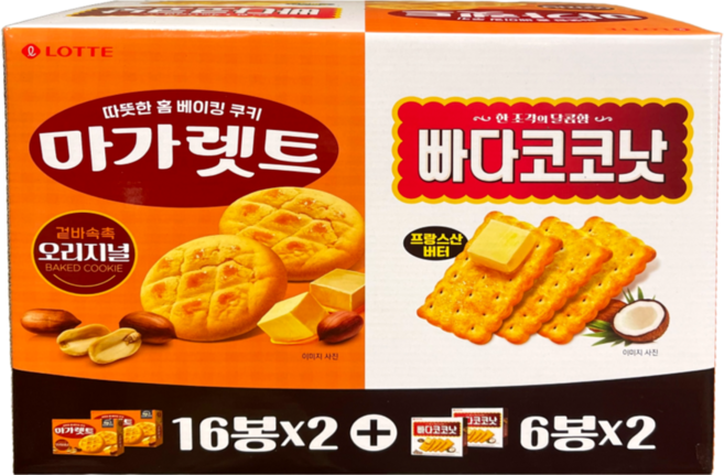 롯데 마가렛&빠다코코넛 1304G 달콤한 과자 쿠키 버터 / 코스트코, 1.304kg, 1개