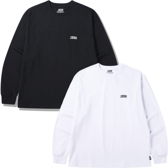 (국내매장판) 지프 16수 싱글 에어그램 롱슬리브 티셔츠 2PACK / 긴팔