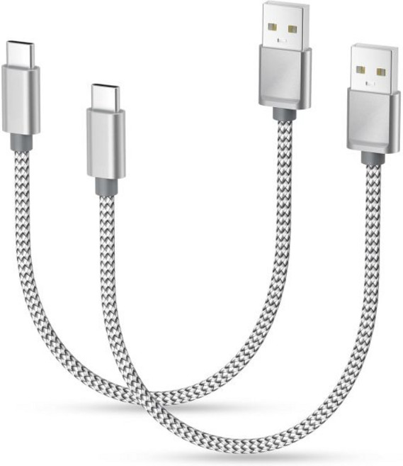 Basesailor 베이스세일러 USB C 충전 케이블 2m x 2 타입 A 고속 아이폰 15 프로 맥스 킨들 파이어 HD 11 10 9 세대 삼성 갤럭시 Z 플립 폴드 5 A, 1FT, Silver