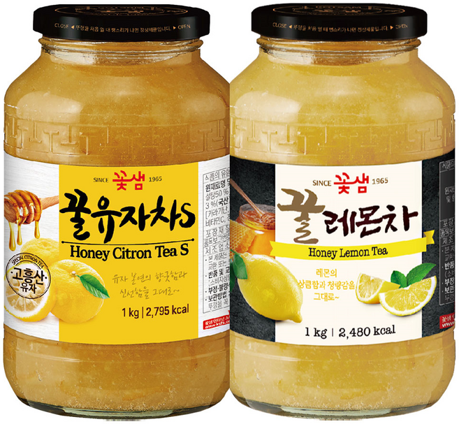 꽃샘 꿀유자차S 1kg *꿀레몬차 1kg