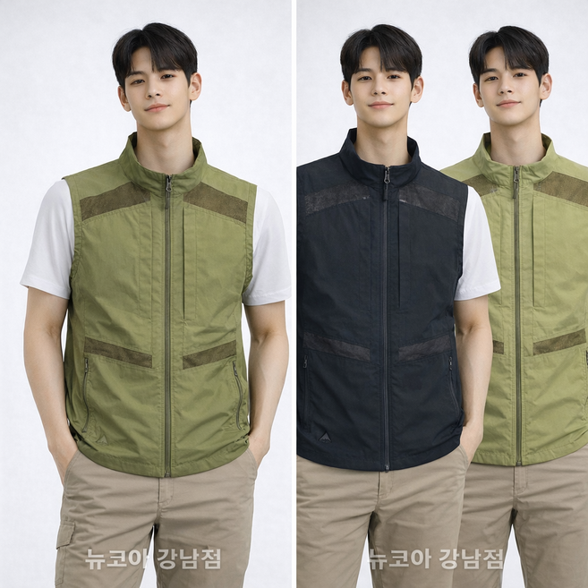 네파 NCKN 25SS 남성 브리즈 스텐넥 메쉬 베스트 여름 경량 메쉬 조끼 등산 여행 하이킹 7L31461