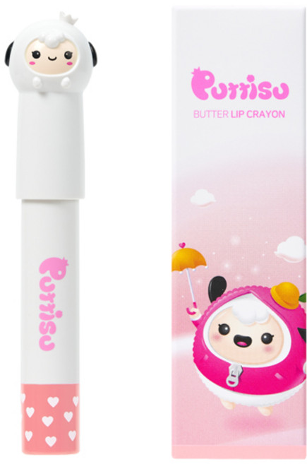 어린이화장품 뿌띠슈 버터 립크레용 07 어썸베리 립밤 립스틱 2.5g, 1개