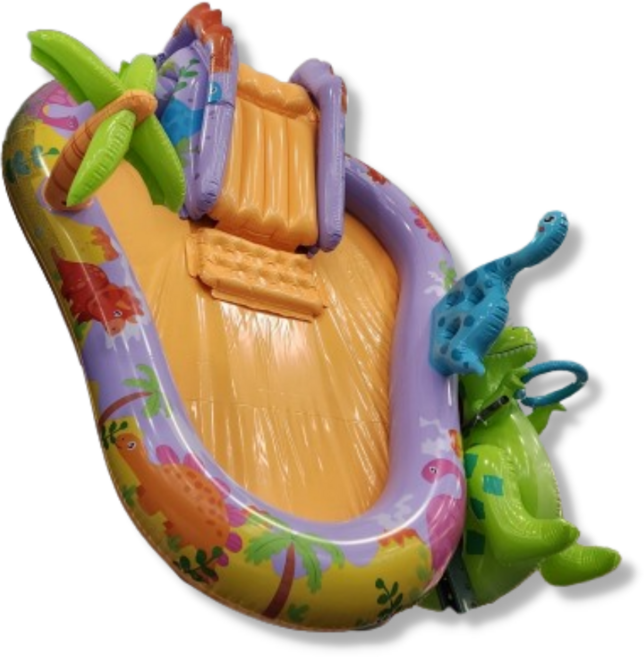 코스트코 아기 물놀이 인덱스 풀장 공룡 유아 풀장 에어 어린이 물풀장 아기 수영장 마당, 159L(최대수용가능무게 54kg), 인텍스 공룡 풀장 멀티컬러, 1개