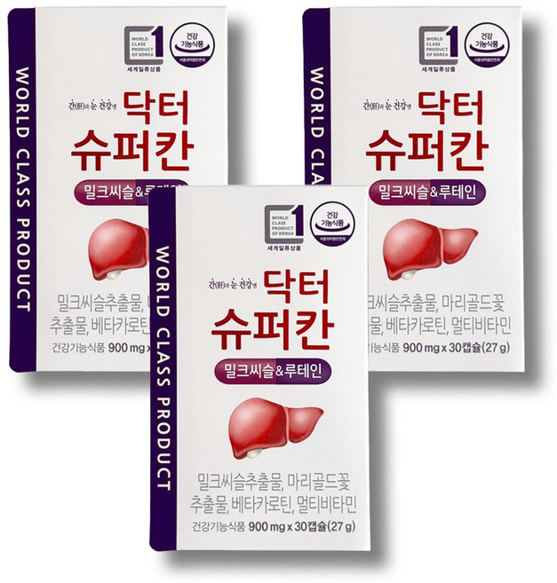 에이치엘사이언스 닥터슈퍼칸 밀크씨슬 루테인, 3개, 30정