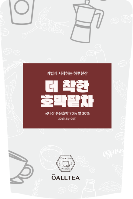 뉴올티 국내산 100% 호박 팥 호박팥차, 1.5g, 1개, 20개입