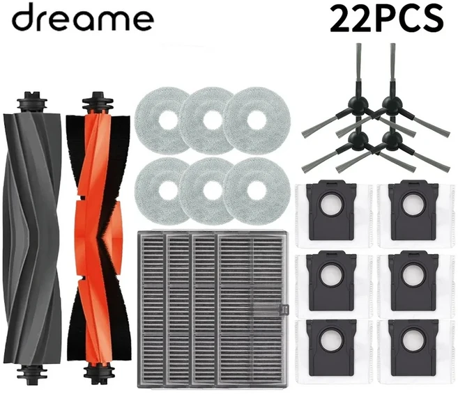 Dreame L30s Ultra Dreame L10s Ultra Gen 2 진공 부품 메인 롤러 사이드 브러시 Hepa 필터 천 먼지 봉투, 14 파란색