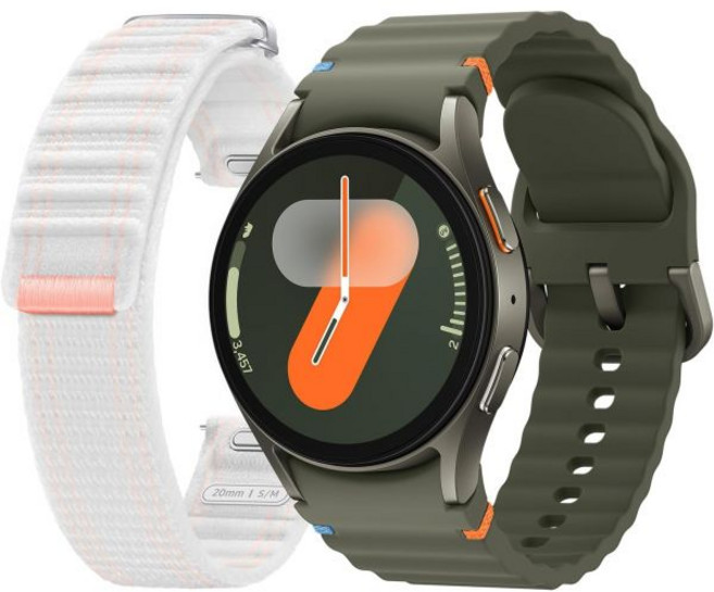 삼성 갤럭시 워치 7 40mm 블루투스 AI 스마트워치 무료 밴드 에너지 점수 웰니스 팁 심박수 추적 수면 모니터 피트니스 트래커 2024 그린 미국 버전 1년