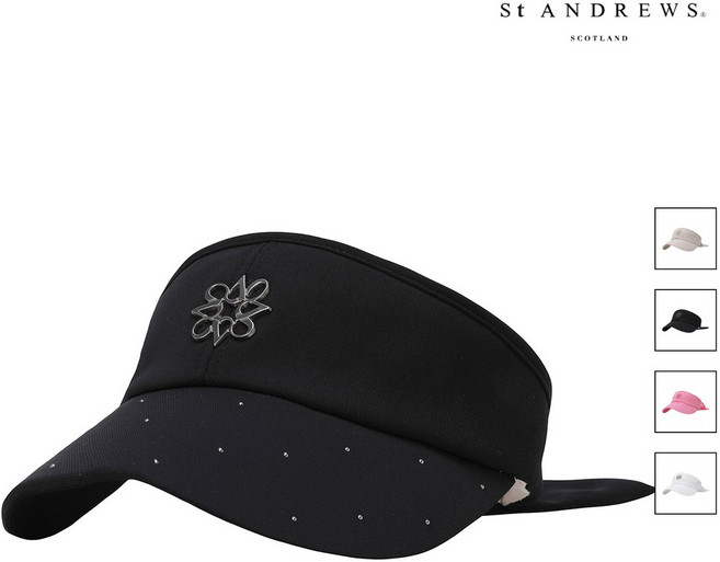 공식 여성 별 심볼 핫픽스 리본 썬바이저 821F1CP053, 블랙