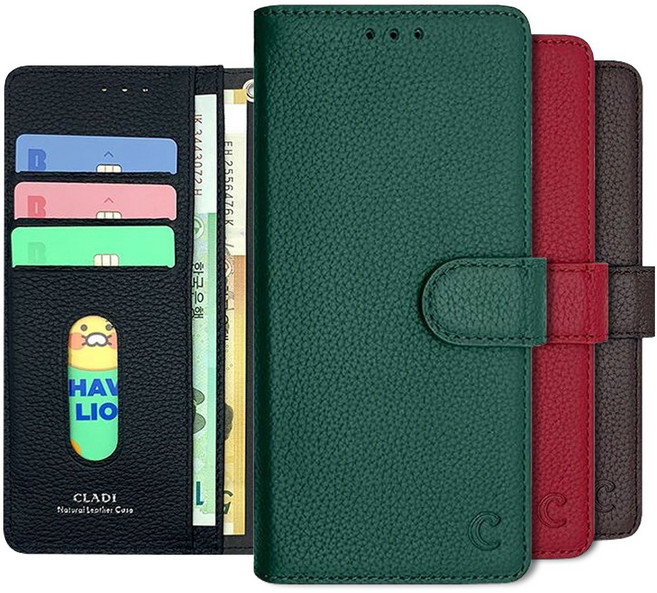 나우앤굿 갤럭시버디3 SM-A156L 솔리드 천연가죽 카드 지갑 케이스