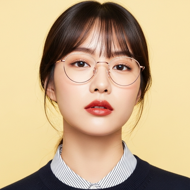 트렌듀어 블루라이트 차단 안경 50대 60대 돋보기 노안 안경 안경테, 1개, 로즈골드