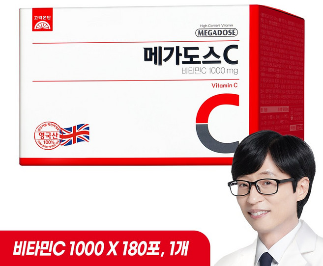 고려은단 메가도스C 비타민C 1000mg 180포, 180g, 1개