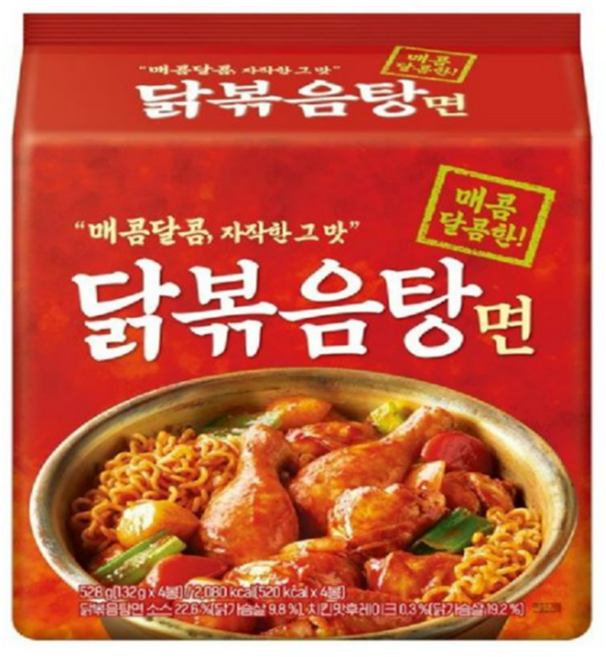 하림 닭볶음탕면 528g, 4개