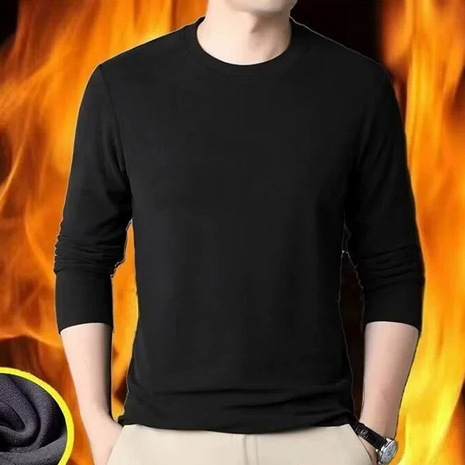 韓版半高領薄內刷毛發熱衣 長袖上衣