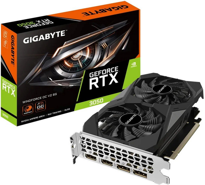 技嘉 GIGABYTE GeForce RTX 3050 WINDFORCE OC V2 6G 顯示卡