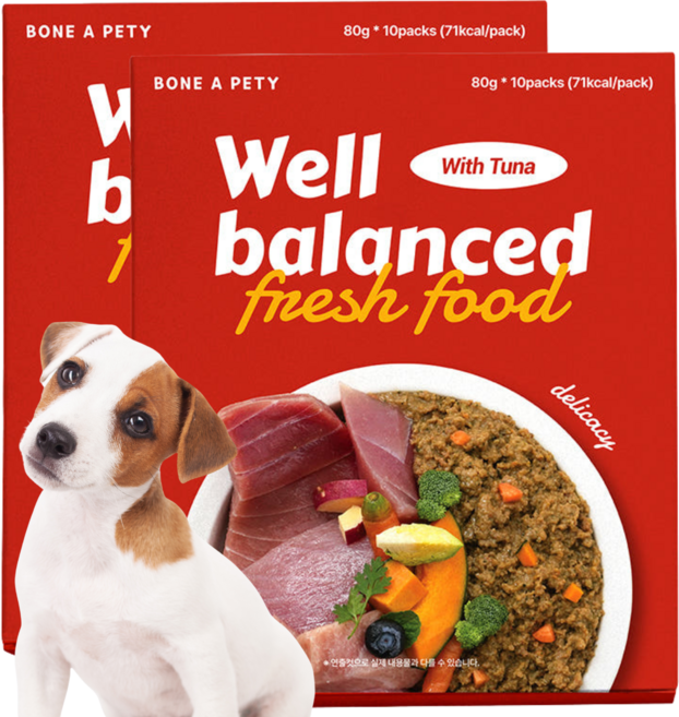 본아페티 눈물 기능성 자연 화식 눈건강 강아지 사료 기호성 좋은 습식, 참치, 80g, 20개