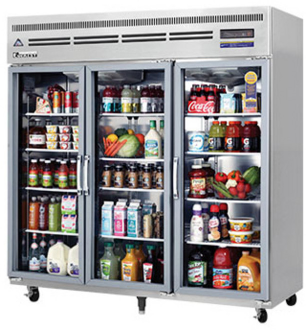 부성 에베레스트 업소용 냉장고 유리도어 냉장고(기계실상부), B190H-3RRRS-E