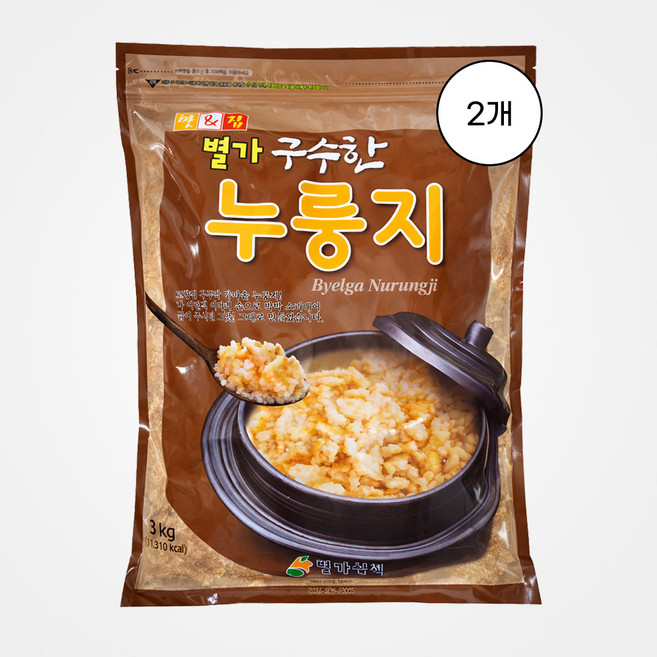 [별가식품] 구수한 누룽지, 2개, 3kg