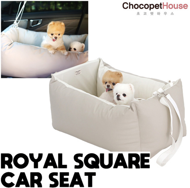 초코펫하우스 강아지 카시트 로얄 사각 애견카시트 2.0 NEW 더블 사이즈, 더블 / 브라운, 1개