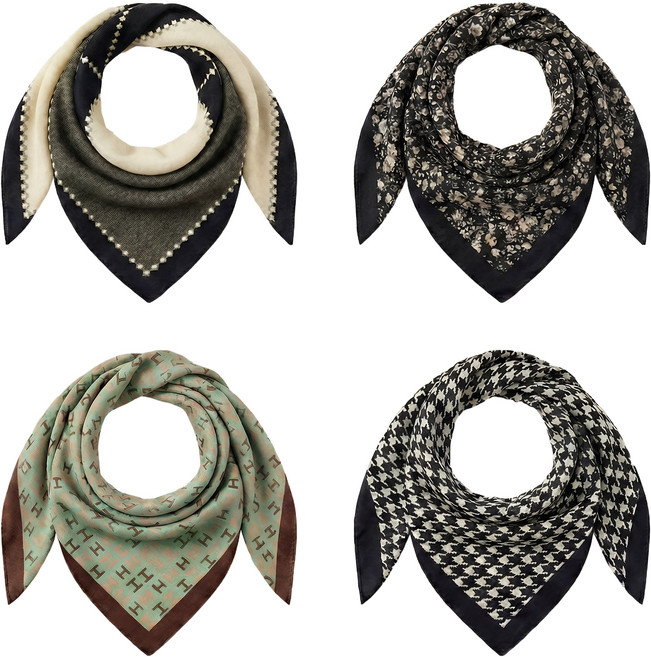 MODEX7 프리미엄 자석 버클 쁘띠 사각 스카프 럭셔리