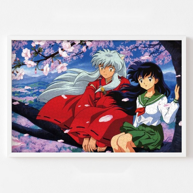 이누야샤 퍼즐 1000피스 카고메 500피스 직소퍼즐, 01.A, 300개 38x26cm, 퍼즐박스 (액자없음)