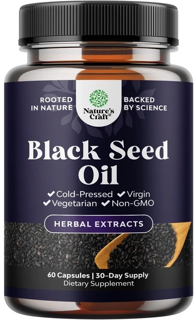 네이쳐스크래프트 블랙 커민 씨드 오일 효능 1000mg 오메가 3 6 9 (60캡슐), 1개, 60정 - 쿠팡