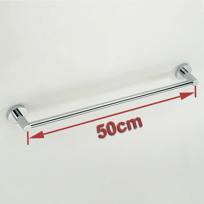 .매트 블랙 마감 스테인레스 스틸 욕실 액세서리 싱글 타월 바 수건 레일 홀더 30 cm, 04 L is 50 cm