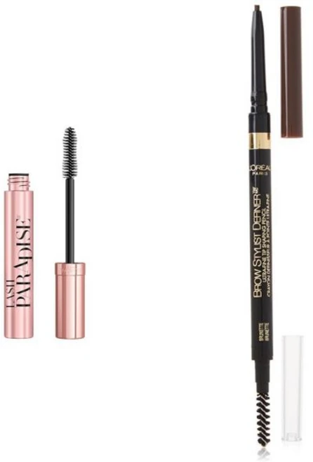 L’Oréal Paris 로레알 파리 볼륨머스 마스카라 및 브로 스타일리스트 디파이너 연필 각각 1개, L’Oréal Paris 로레알 파리 볼륨머스 마스카 - 쿠팡