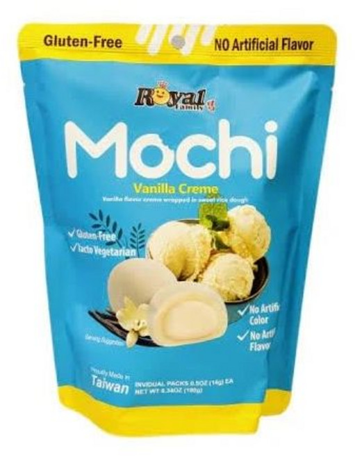 Generic 케이크 스낵 로열 패밀리 모찌 딸기 치즈케이크 맛 2팩 12.7온스 글루텐 프리 저지방 유제품 채식주의자 간식, 바닐라 크림, 180g