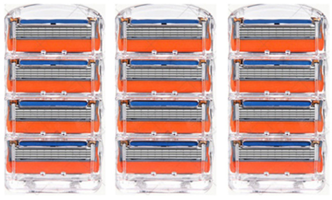 큐지오 퓨전 파워 질레트 호환용 면도날, 4개입, 3개