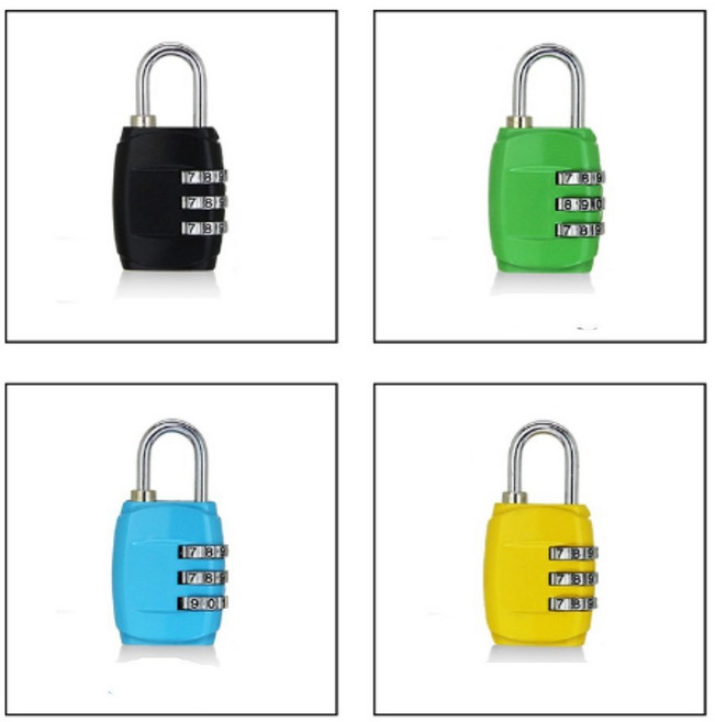 8버튼 비밀번호 자물쇠 사물함 캐리어 도난방지 번호키, 블랙