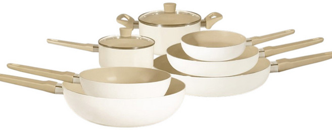 코젤 베르온 세라믹코팅 IH 인덕션 겸용 프라이팬 냄비 7종세트, 1세트, 프라이팬 5종 + 냄비 2종, 아이보리