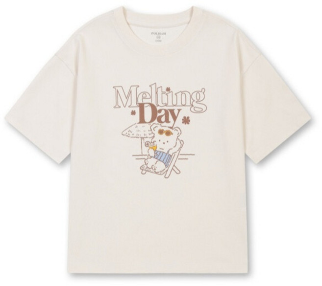 폴햄키즈 여아에어리쿨 루즈핏 그래픽 반팔티 PKG2TS2832LBESH 2023758