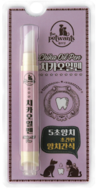 더펫원츠 치약칫솔일체형 치카오일펜, 1개