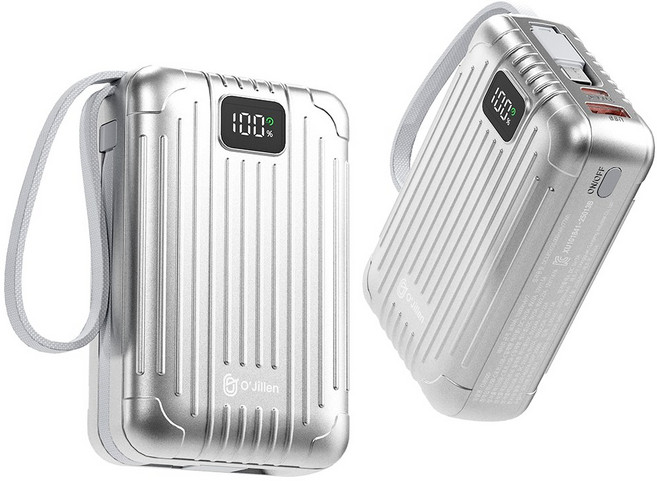 오지렌 고속충전 대용량 보조배터리 20000mAh, 실버, OJ850D