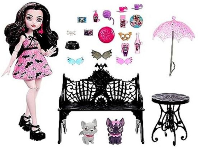 몬스터하이 패션 인형 드라큘로라 공원놀이 플레이 세트, 1개