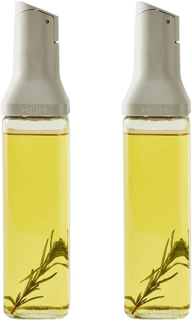 한샘 클리어 자동개폐 슬림 오일병 아이보리 2P, 500ml, 2개