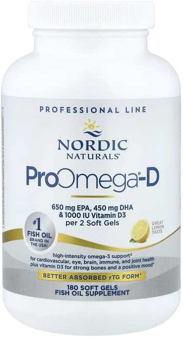 Nordic Naturals ProOmega®-D 레몬 소프트젤 180정, NordicNaturalsProOmegaD레몬소프트젤1, 1개 - 쿠팡